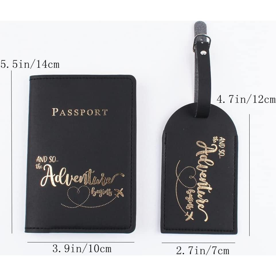 Conjunto de Etiquetas de Pasaporte y Equipaje Belsmi Rosa