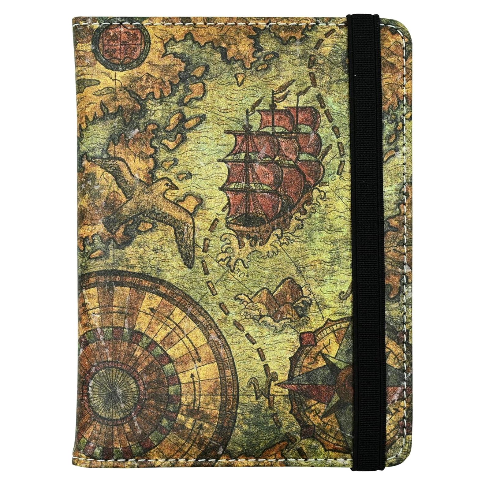 Portapasaportes Bassyil Mapa de Pirata Antiguo Unisex