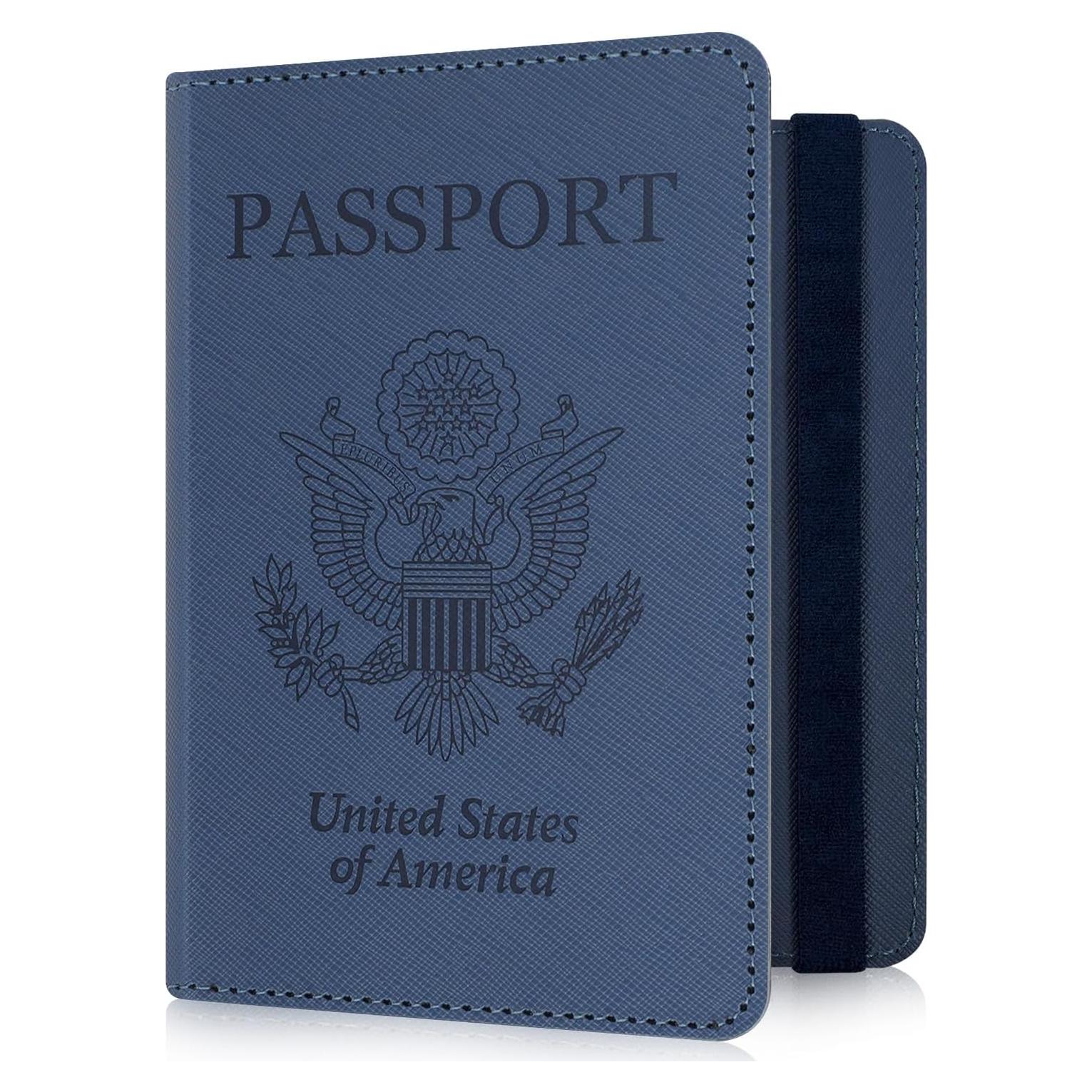 Portapasaportes RSAquar Azul con Bloqueo RFID - Organizador de Viaje