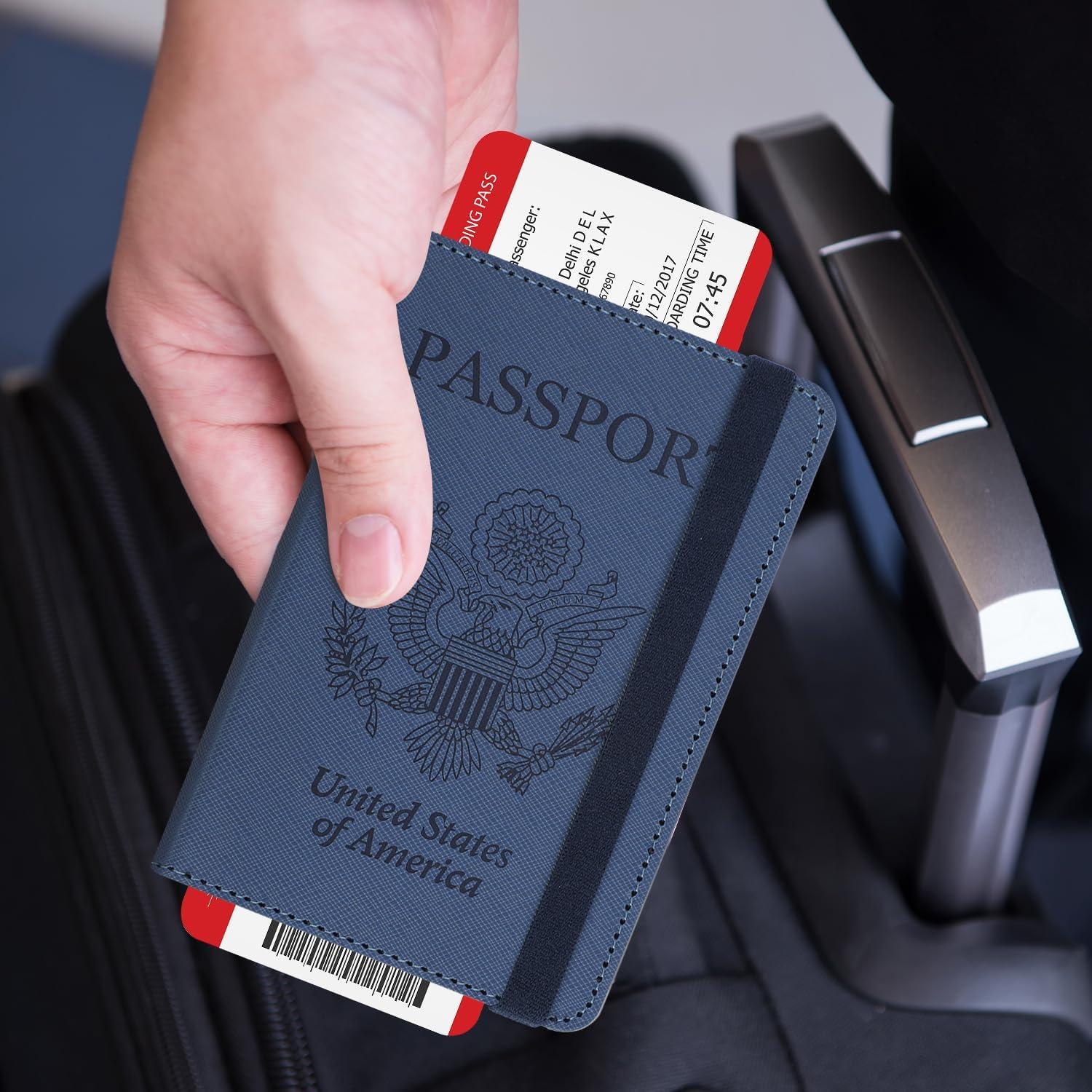 Portapasaportes RSAquar Azul con Bloqueo RFID - Organizador de Viaje