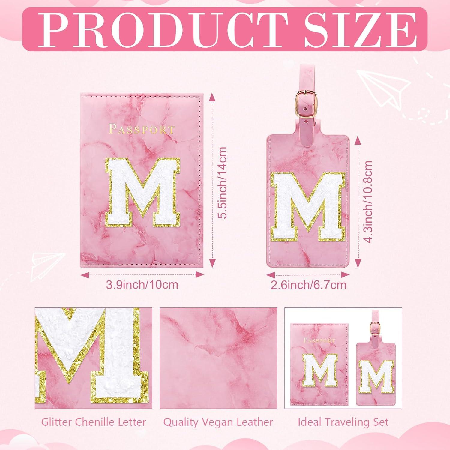 Funda de Pasaporte Rosa Giesiery con Etiqueta de Equipaje