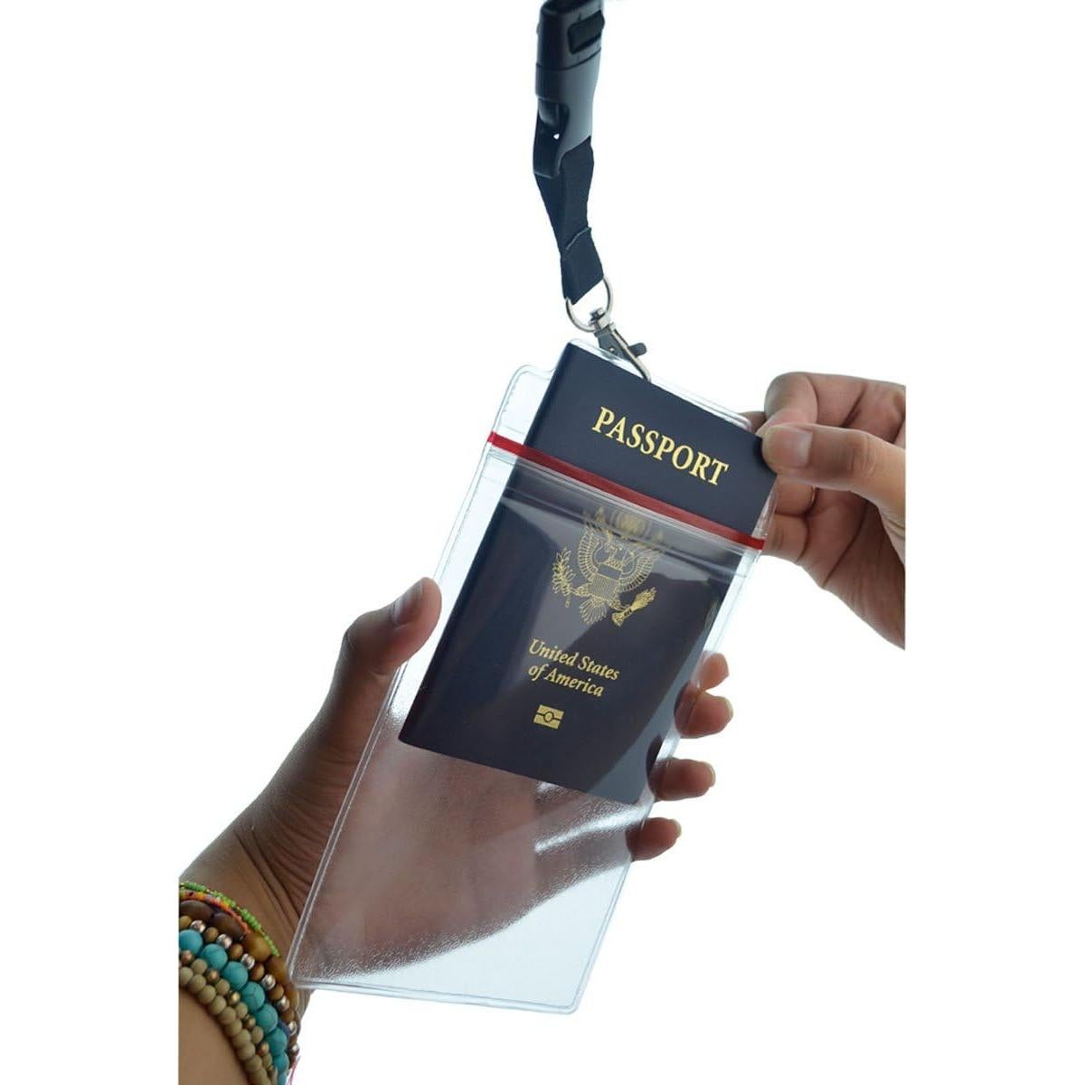 Porta Pasaportes 2 Paquete Specialist ID Negro Impermeable