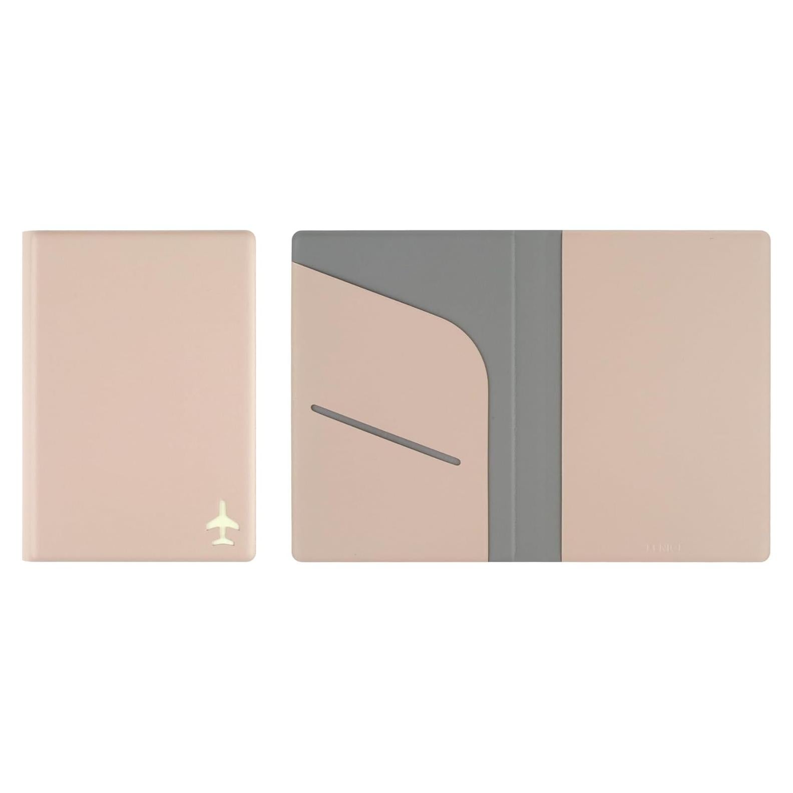 Cubierta de Pasaporte Fenice Rosa Cuero Vegano Impermeable RFID