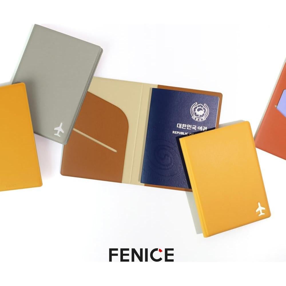 Cubierta de Pasaporte Fenice Rosa Cuero Vegano Impermeable RFID