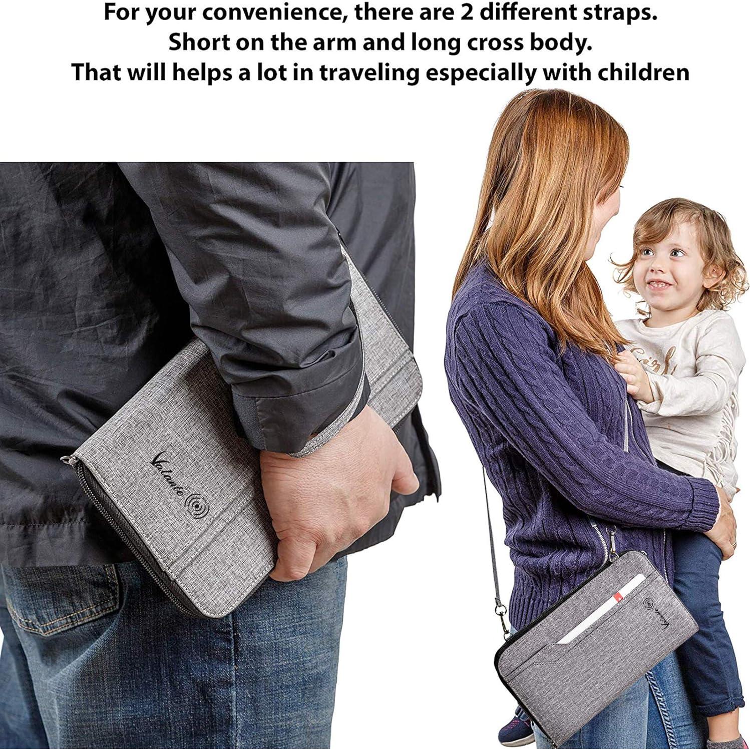 Organizador de Documentos de Viaje Valante RFID Grande Gris