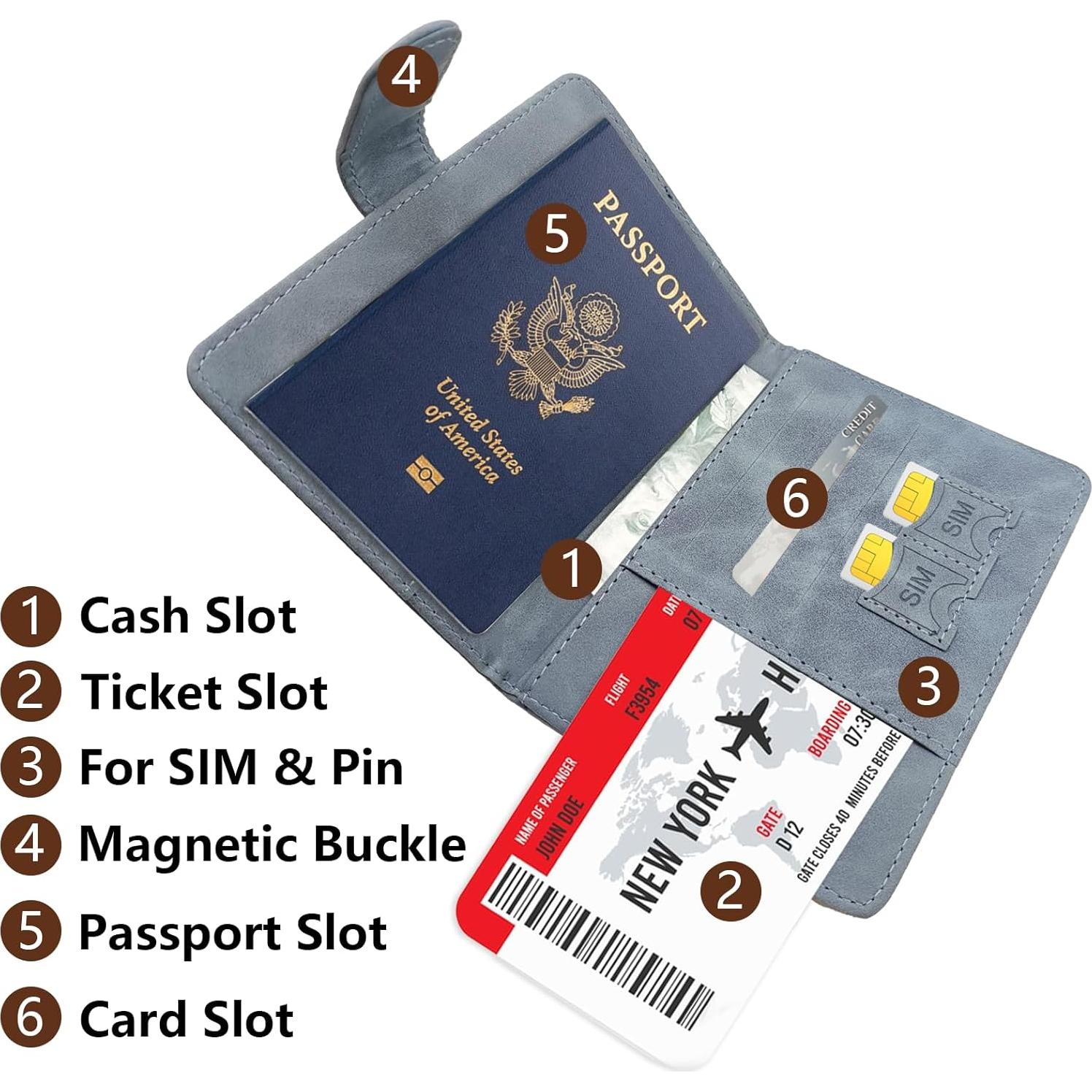 Set 2 Titulares de Pasaporte Bloqueo RFID Starfa Lab Unisex