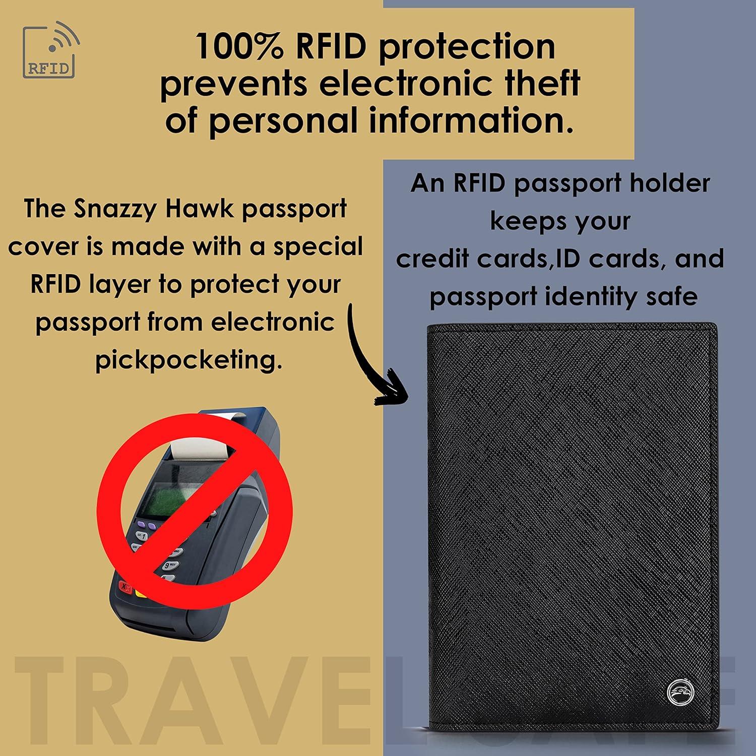 Porta Pasaporte RFID Snazzy Hawk - Organizador Slim Unisex