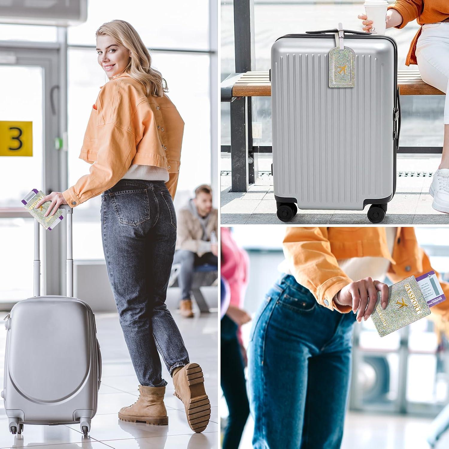 Portafolios de Pasaporte SlowVibes con Etiqueta de Equipaje Brillante