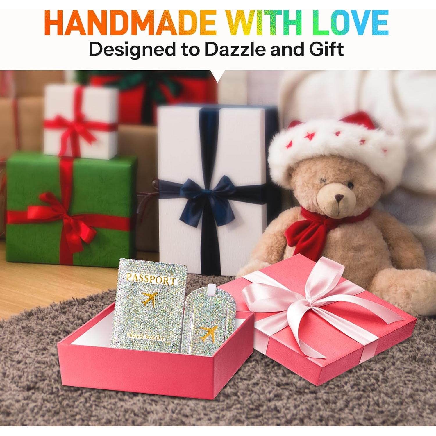 Portafolios de Pasaporte SlowVibes con Etiqueta de Equipaje Brillante