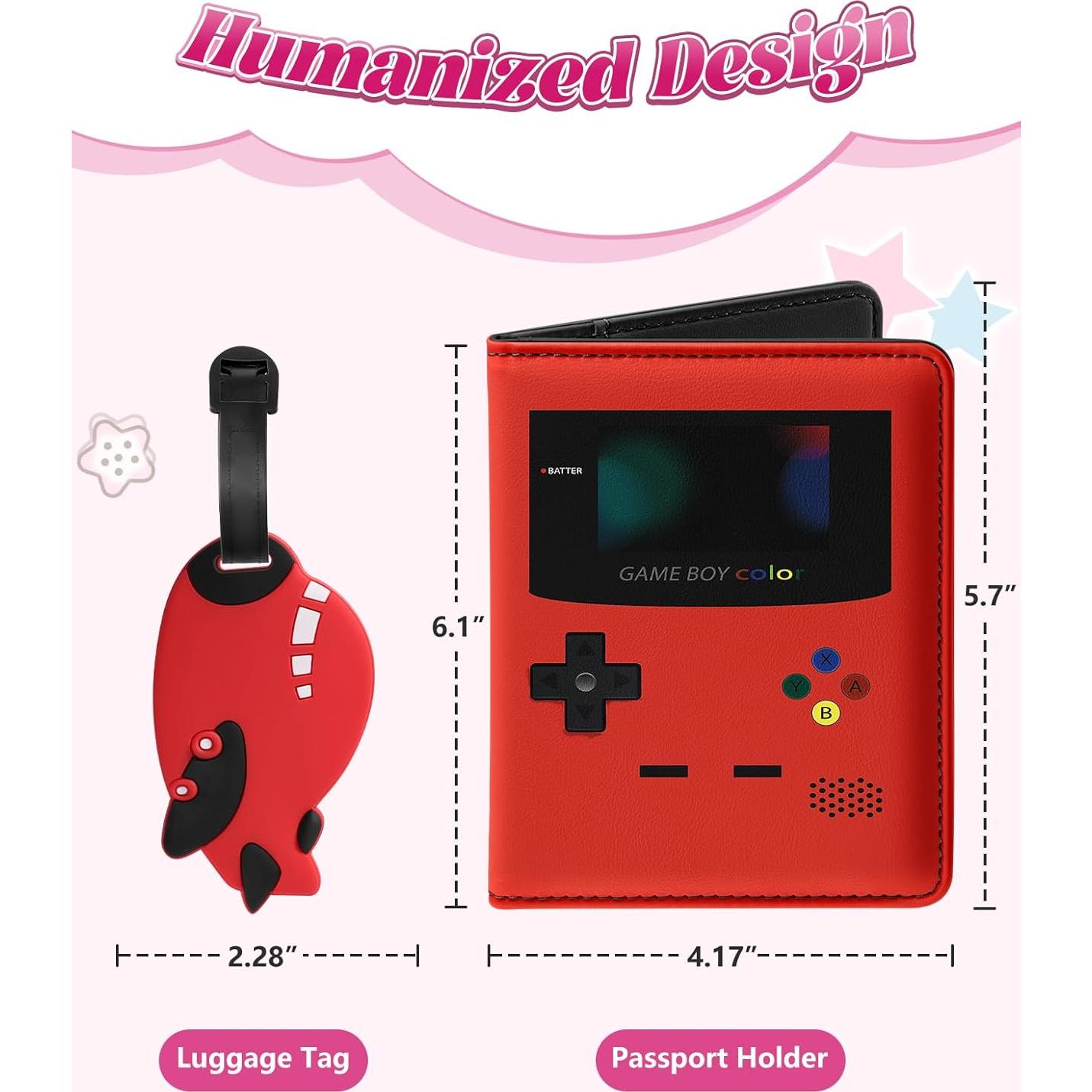 Conjunto de Etiquetas de Equipaje y Funda de Pasaporte Slohif