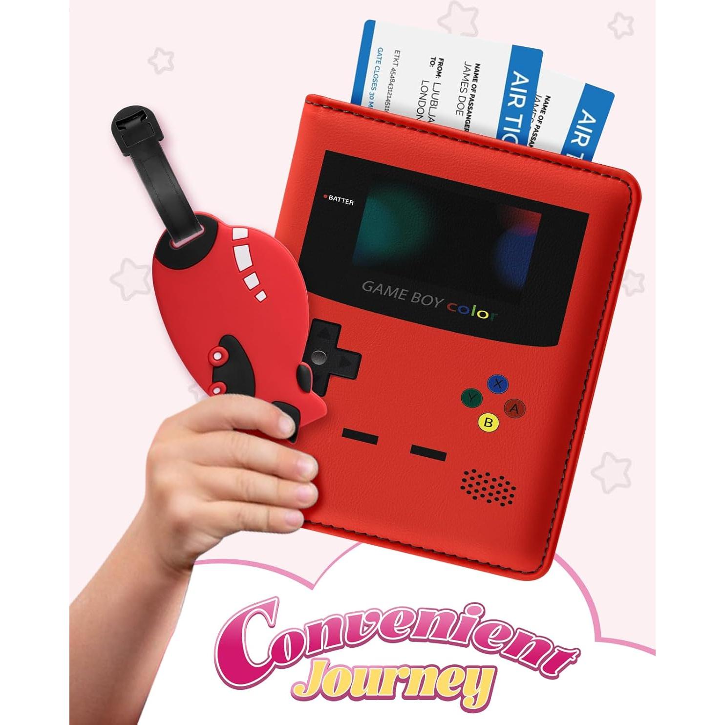 Conjunto de Etiquetas de Equipaje y Funda de Pasaporte Slohif