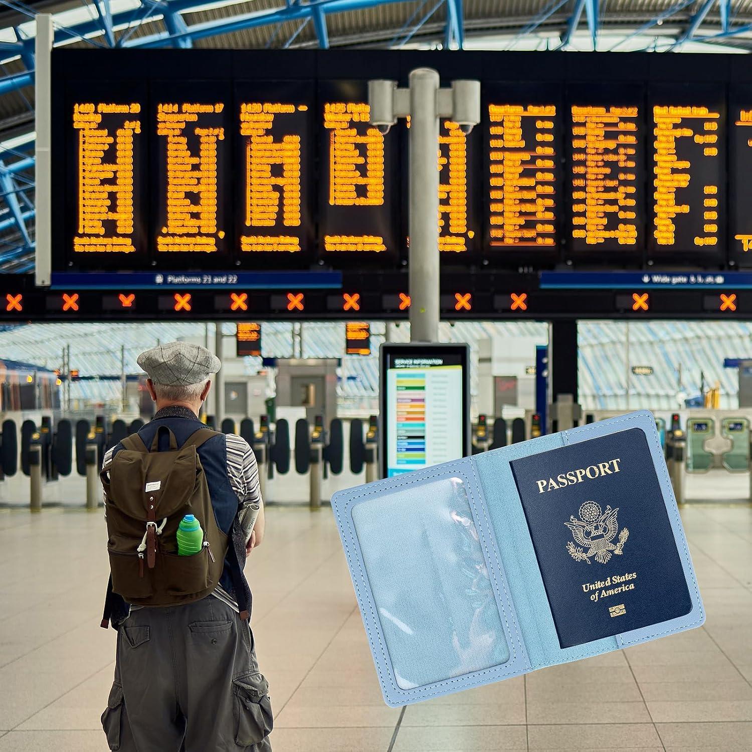 2 Fundas de Pasaporte y Tarjeta de Vacuna Arouselove PU