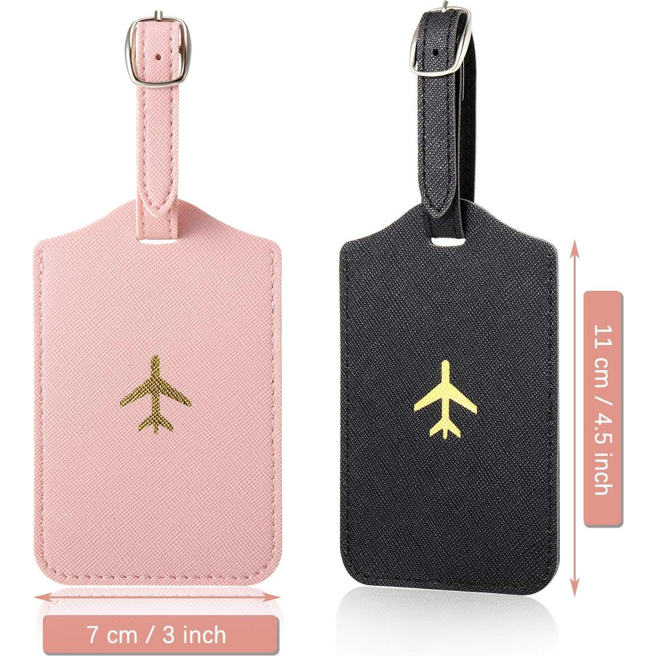 Set de Fundas de Pasaporte y Etiquetas Weewooday - Rosa y Negro