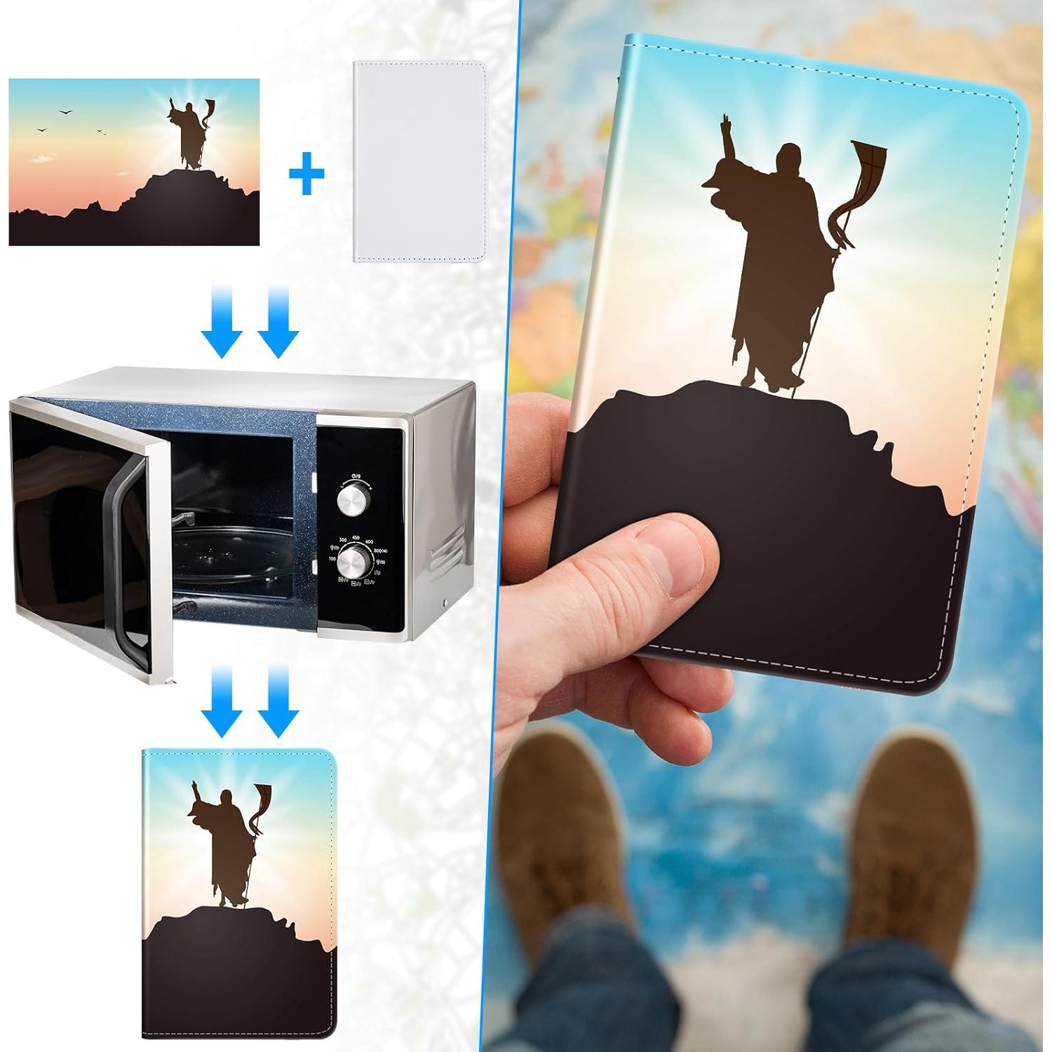 8 Fundas de Pasaporte de Sublimación Yeaqee - Cuero PU Blanco