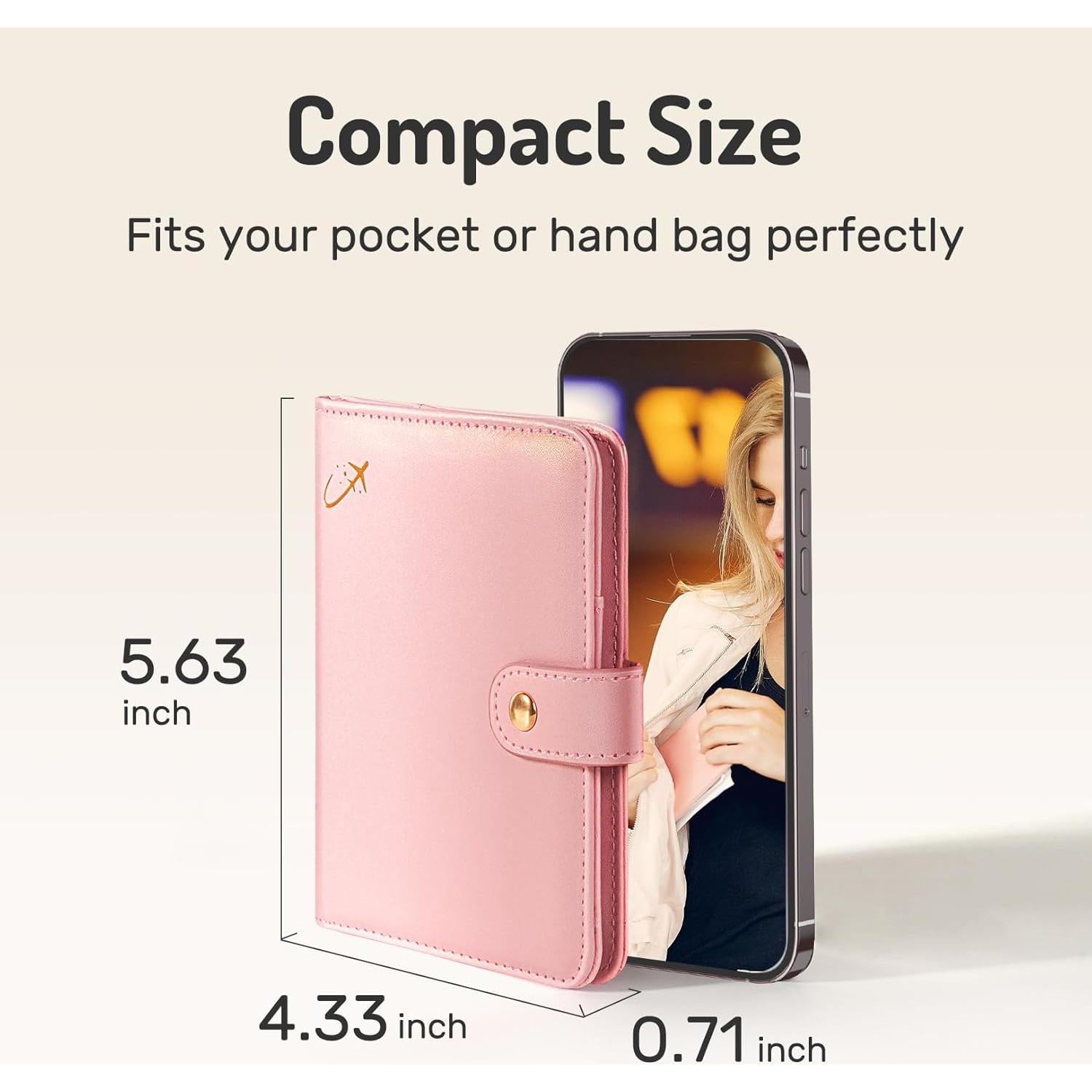 Porta Pasaporte Forvencer con Bloqueo RFID y Bolsillo Dinero