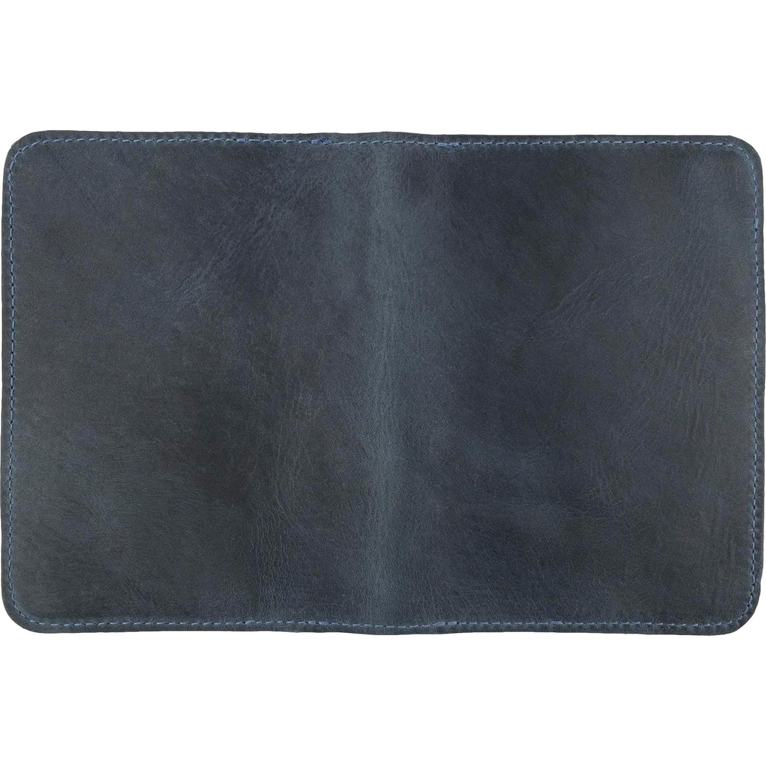 Funda Doble para Pasaporte Hide & Drink - Cuero Azul Pizarra