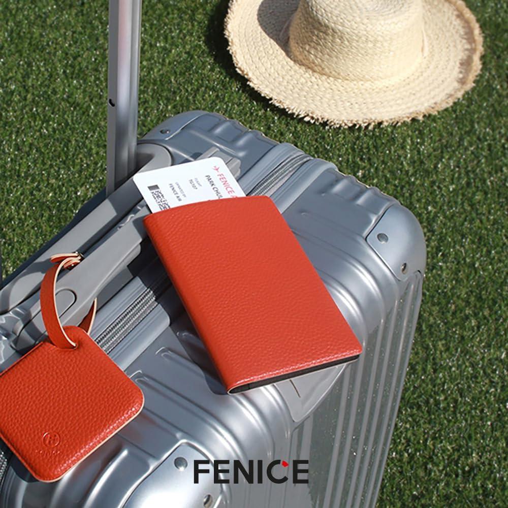 Funda de Pasaporte Fenice Clásica RFID Cuero Vegano Blanco