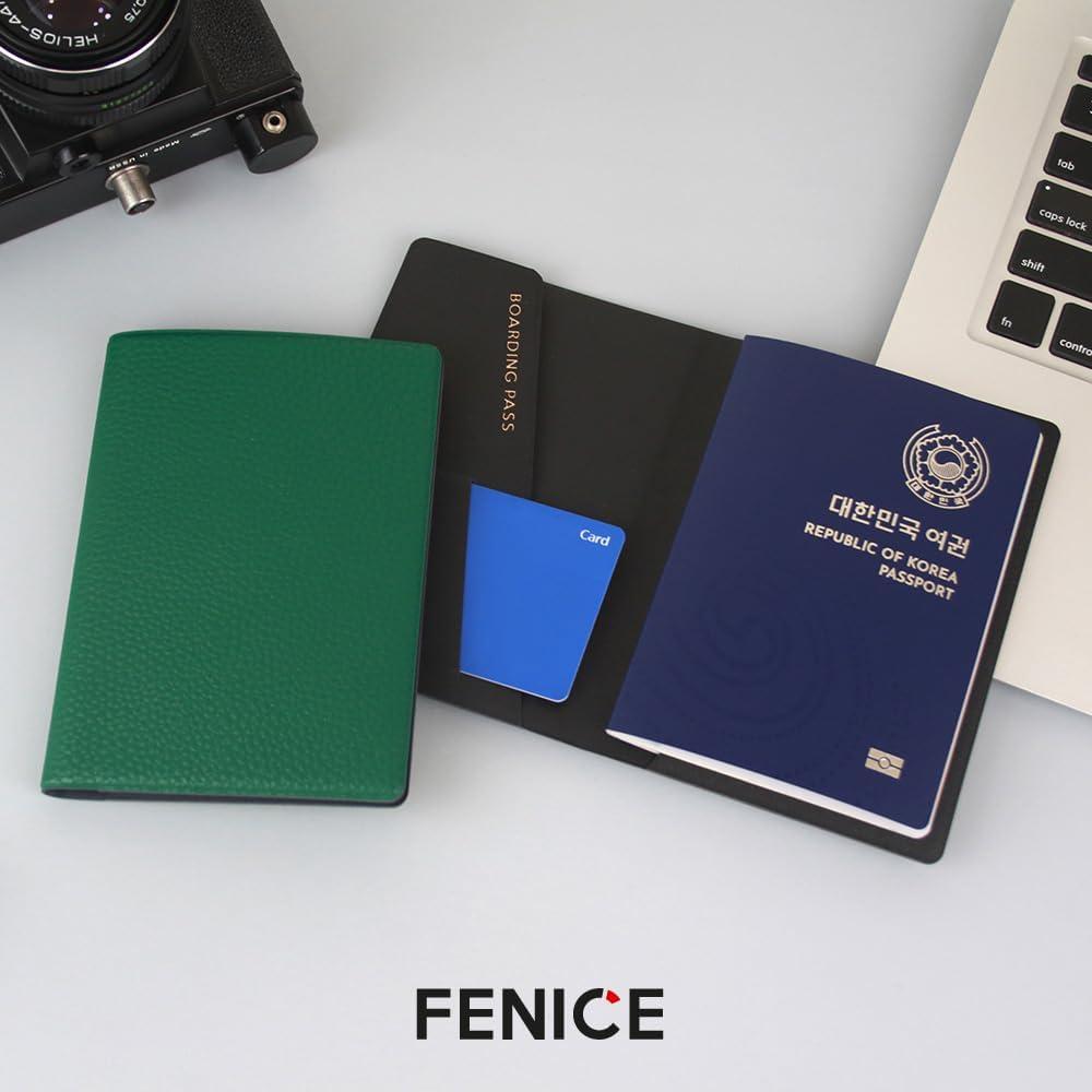 Funda de Pasaporte Fenice Clásica RFID Cuero Vegano Blanco