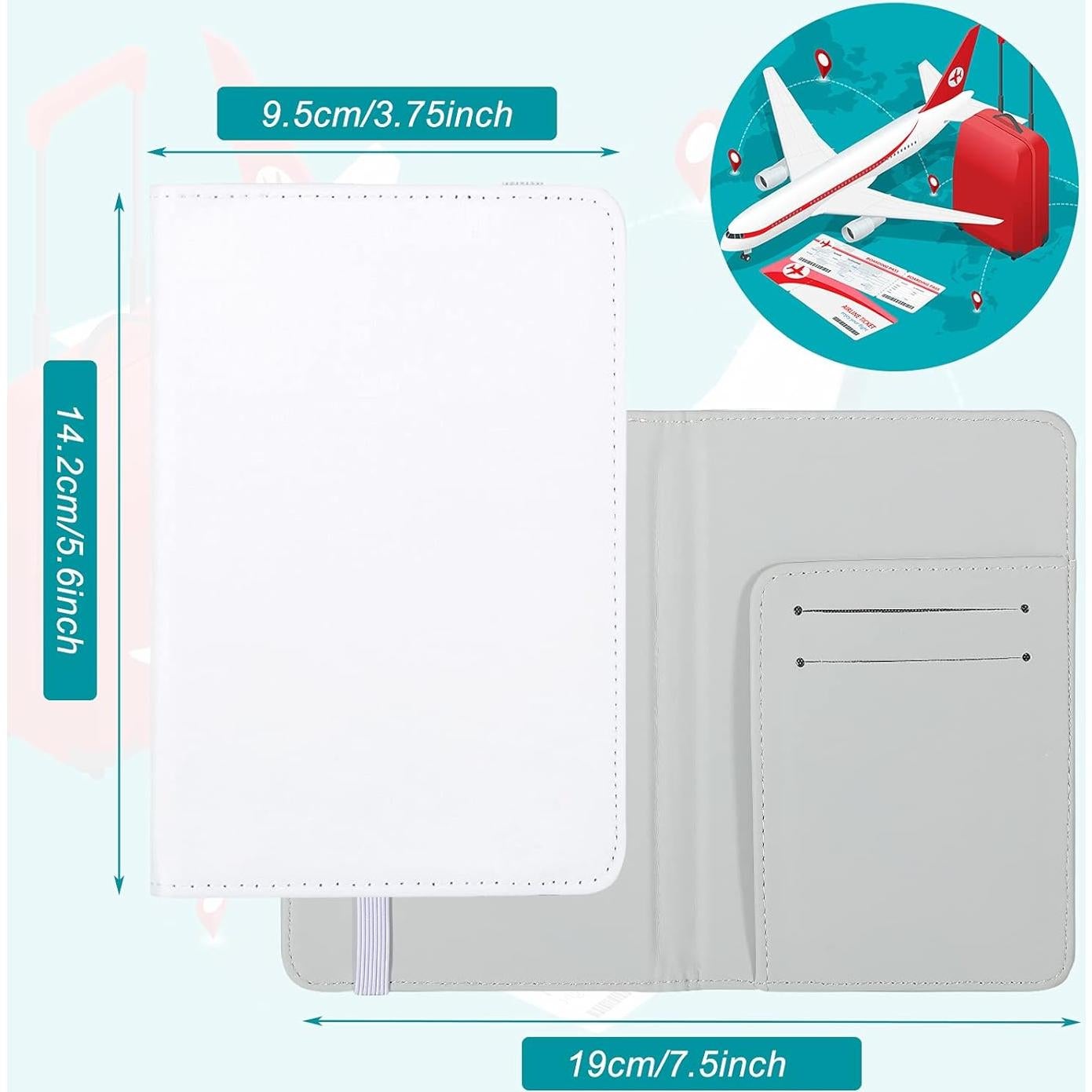 Funda de Pasaporte DIY Outus 3 Pcs Sublimación Calor 14x19cm