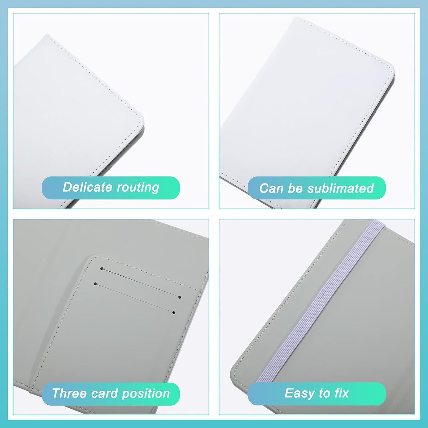 Funda de Pasaporte DIY Outus 3 Pcs Sublimación Calor 14x19cm