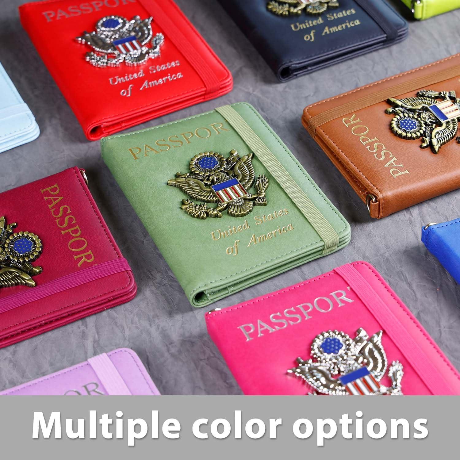 Portapasaportes CNYCMY RFID Impermeable con Ranura para Airtag - Amarillo