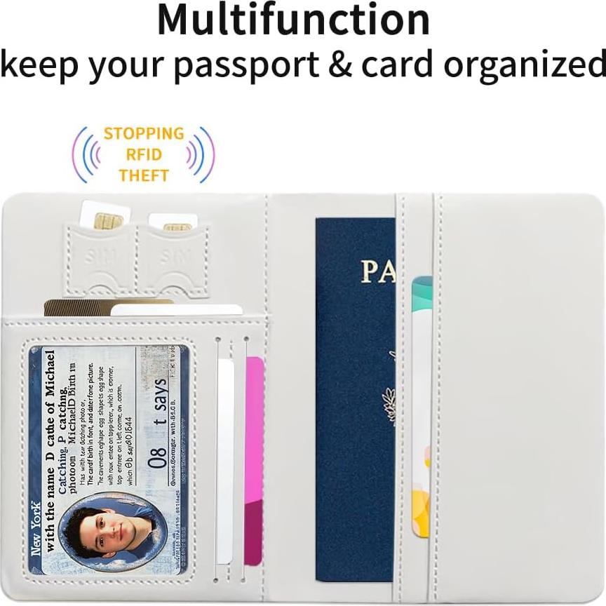 Funda de Pasaporte de Dinosaurio Verde Beinkmake - Cartera de Viaje