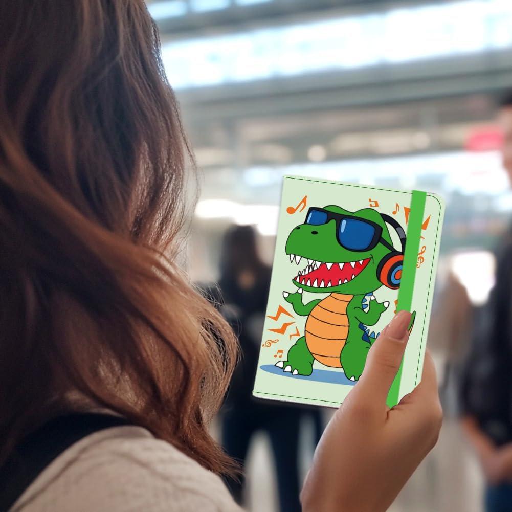 Funda de Pasaporte de Dinosaurio Verde Beinkmake - Cartera de Viaje
