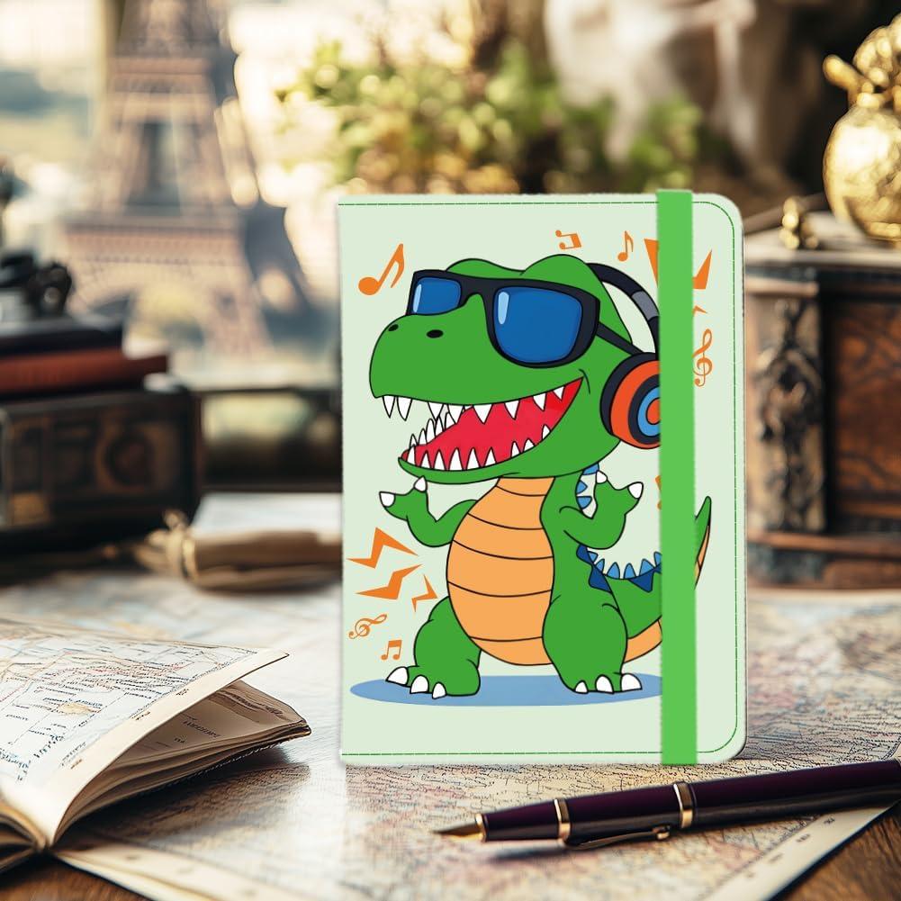 Funda de Pasaporte de Dinosaurio Verde Beinkmake - Cartera de Viaje