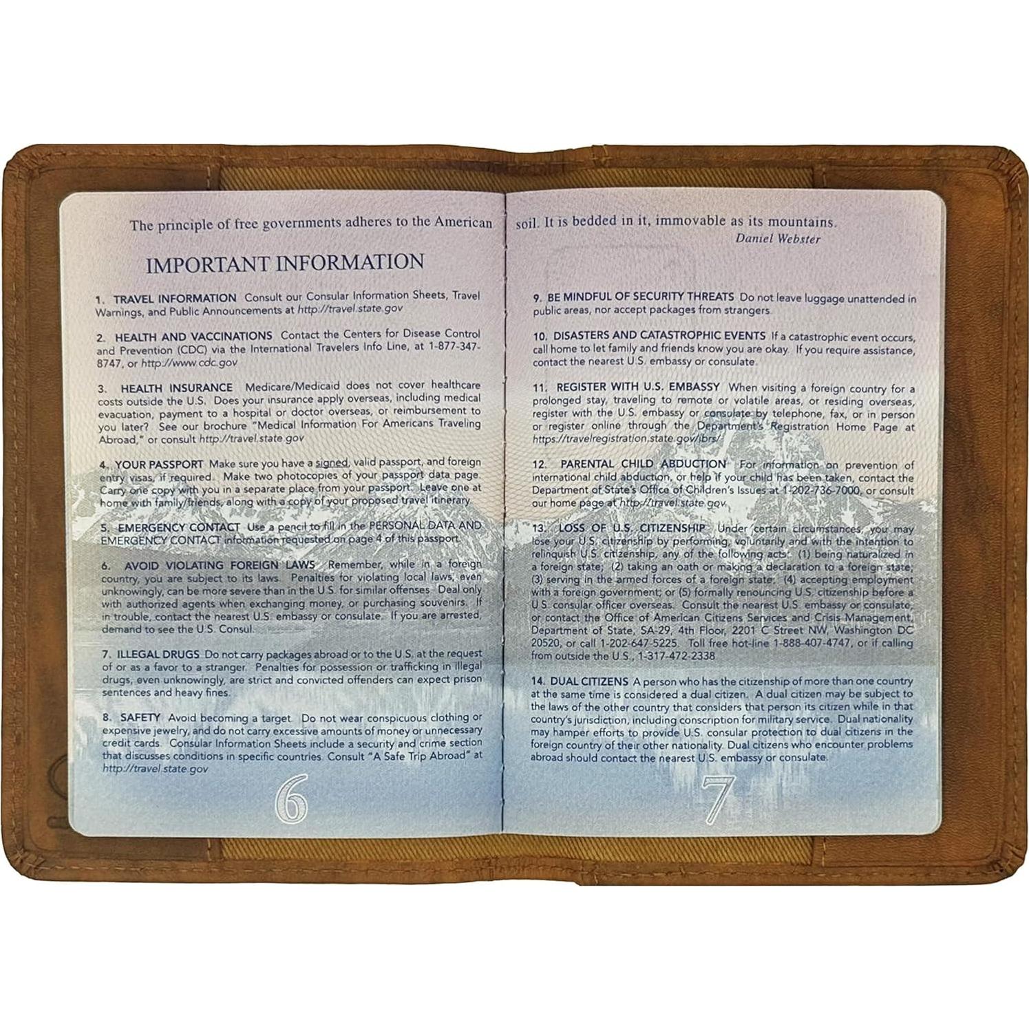 Cubierta de Pasaporte de Cuero Genuino RFID Silla Antigua