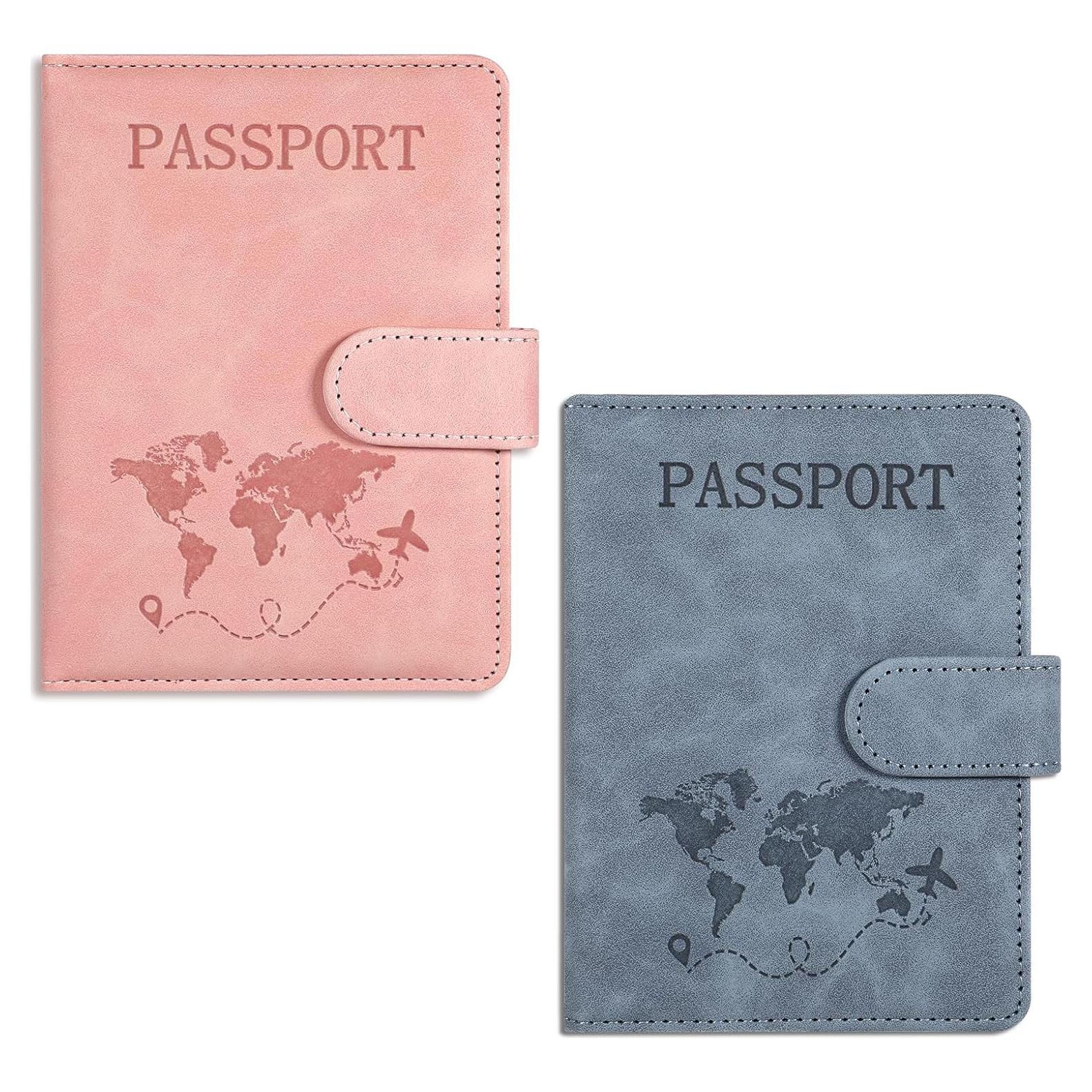 Soporte de Pasaporte de Viaje YQQYG con Bloqueo RFID - 2 Pcs