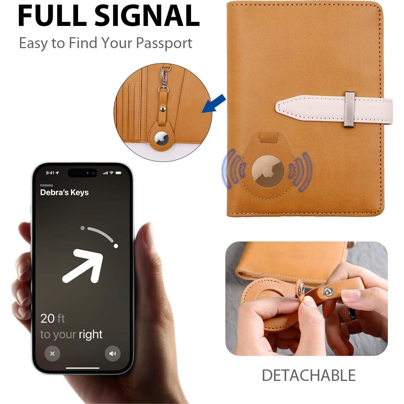 Cartera de Pasaporte Multifuncional Deziliao con Bloqueo RFID