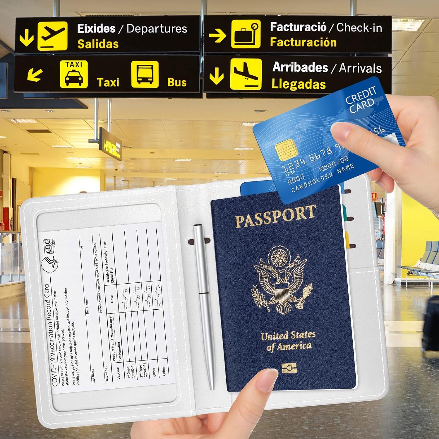 Portapasaportes Hsxnam Playa, Protección RFID, 10.16x13.97cm