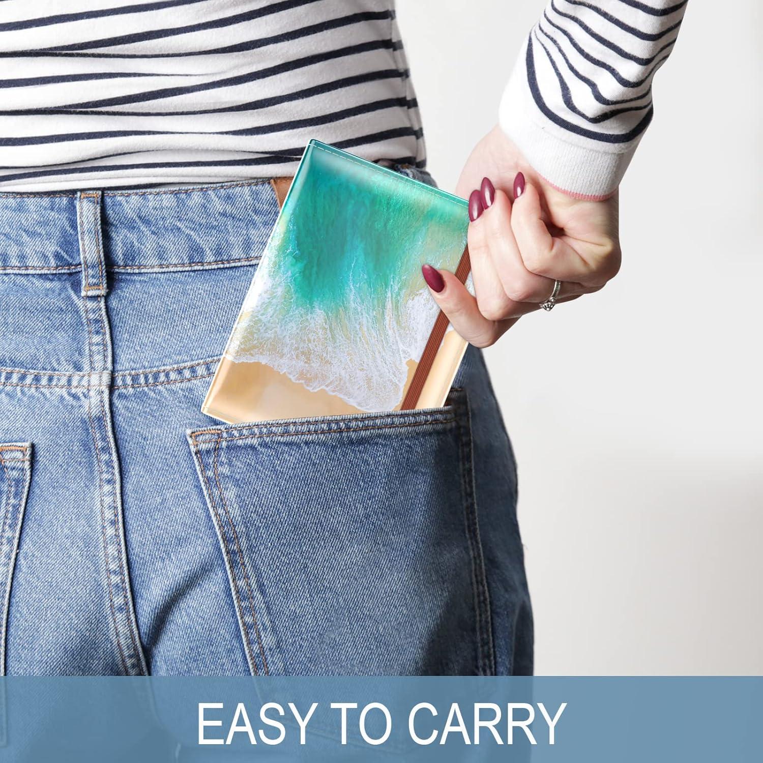 Portapasaportes Hsxnam Playa, Protección RFID, 10.16x13.97cm