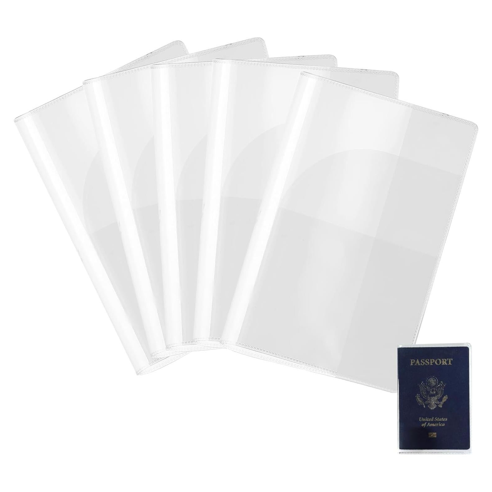 5 Soportes de Pasaporte Transparentes PVC Trinkrittey 18.8x13.5cm