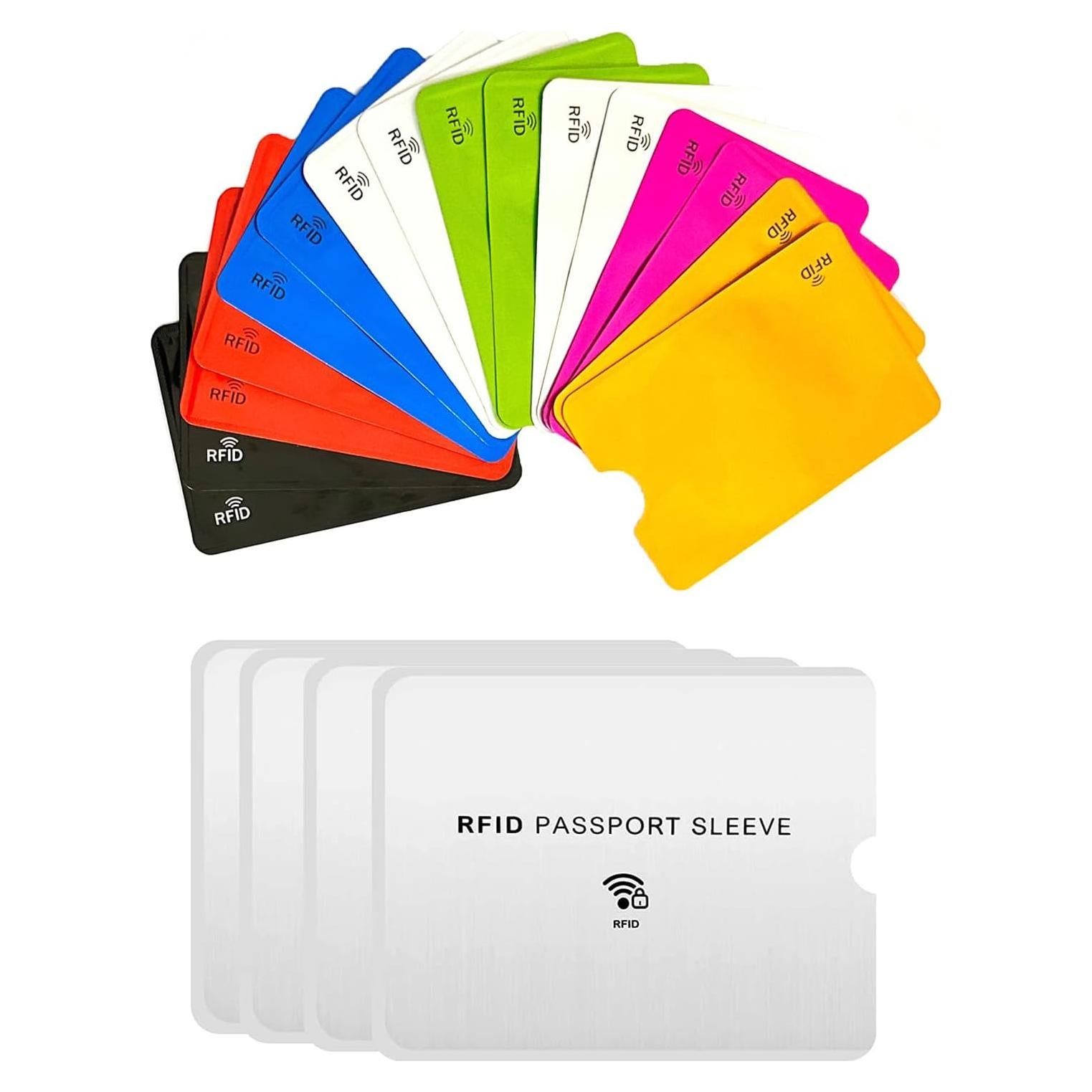 Funda de Pasaporte y Tarjetas RFID YTYKINOY Multicolor 20pcs