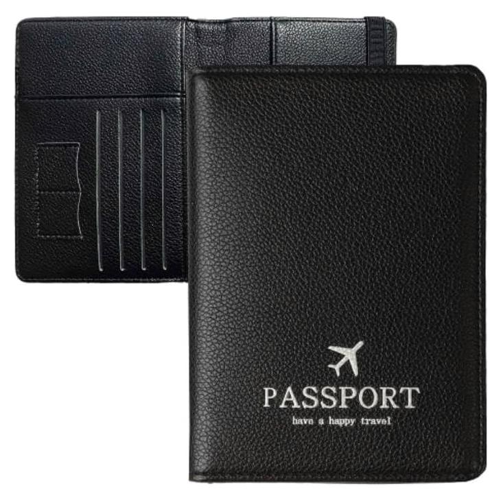 Portafolios de Pasaporte KAUSSAR RFID Negro - Organizador de Viaje