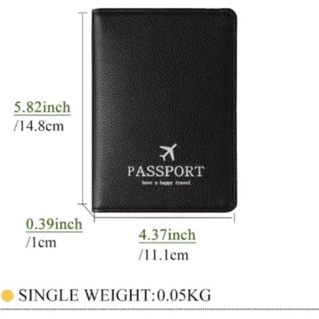 Portafolios de Pasaporte KAUSSAR RFID Negro - Organizador de Viaje