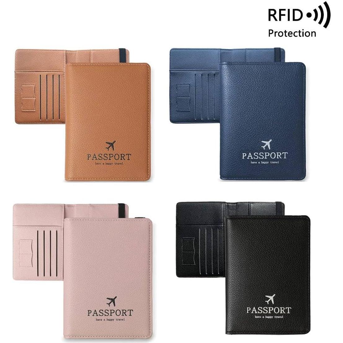 Portafolios de Pasaporte KAUSSAR RFID Negro - Organizador de Viaje