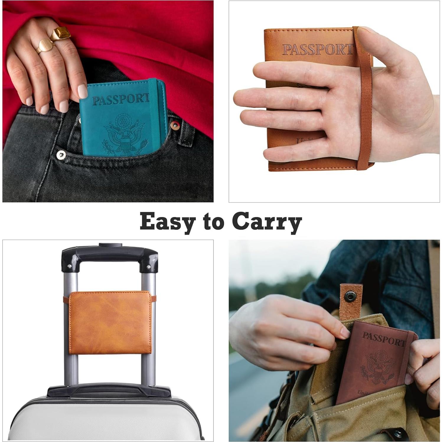 Portafolio de Pasaporte RFID Shvigel Negro - Funda Unisex