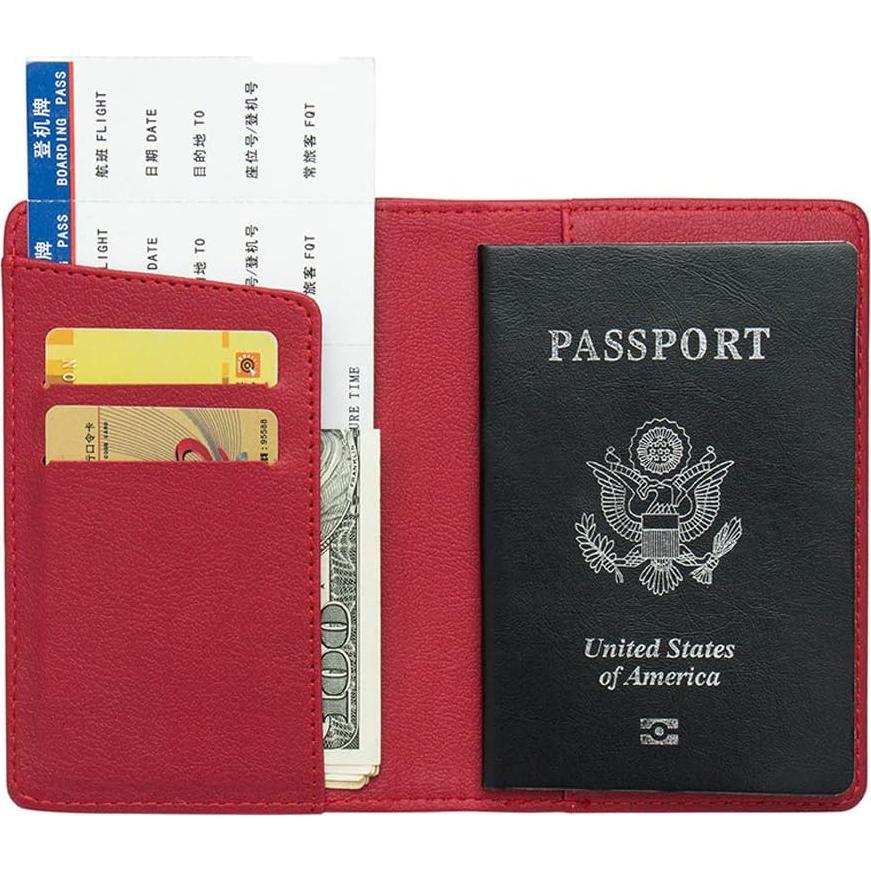 Funda de Pasaporte ZuoChen de Cuero Sintético con Ranuras