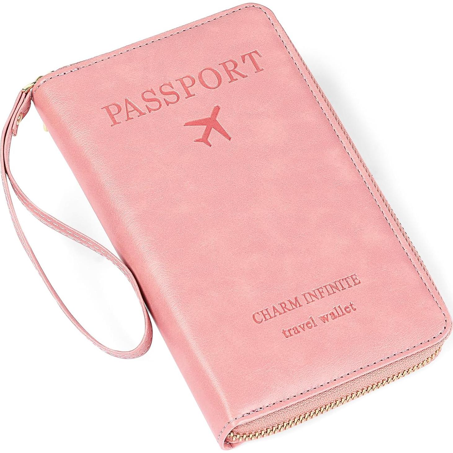 Portafolios de Pasaporte LEEXTON de Cuero con Bloqueo RFID