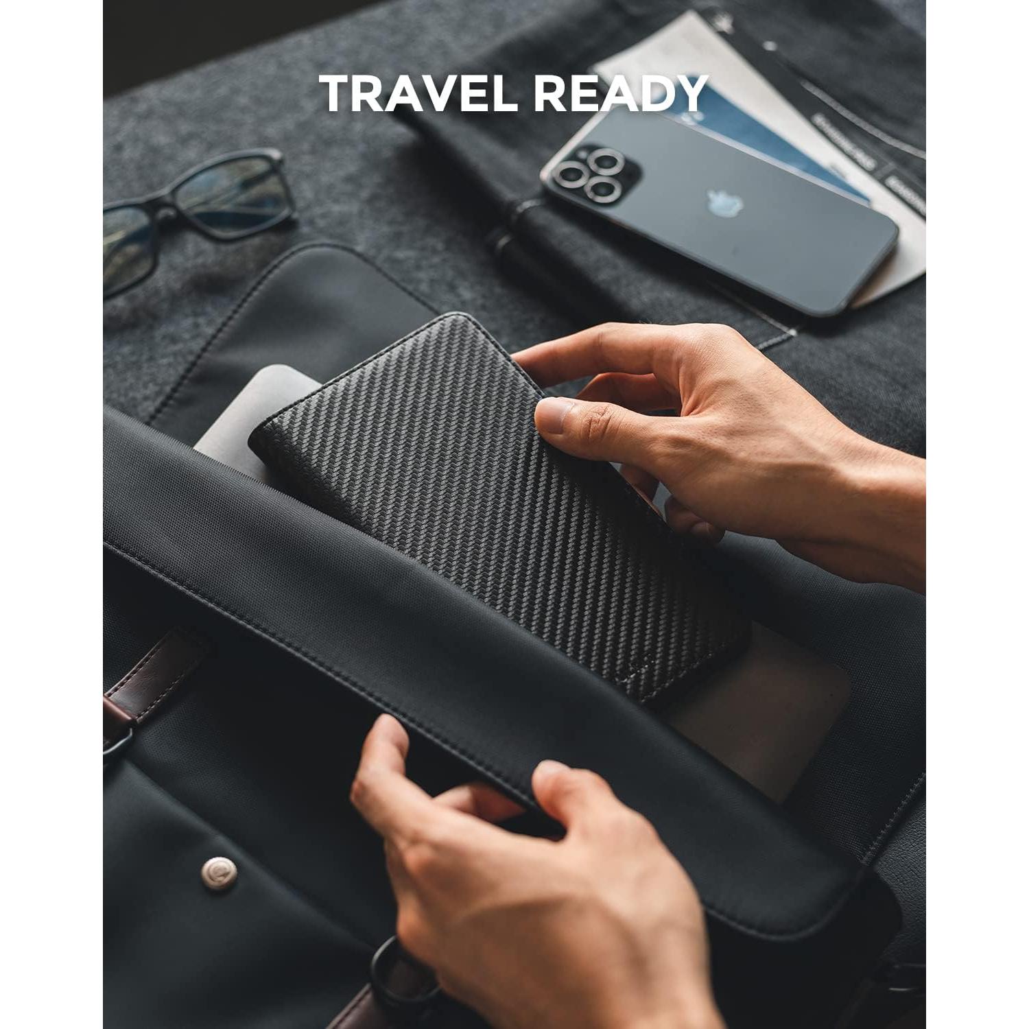 Cartera de Viaje VULKIT con Bloqueo RFID para Hombres y Mujeres