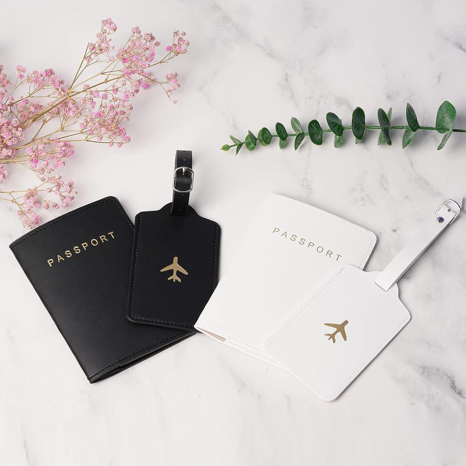 Set de 2 Carteras de Pasaporte y Etiquetas de Equipaje Yolyoo