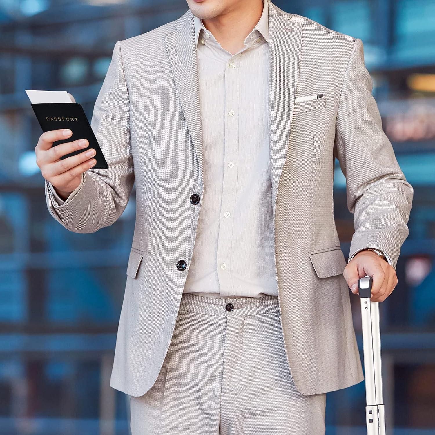 Set de 2 Carteras de Pasaporte y Etiquetas de Equipaje Yolyoo