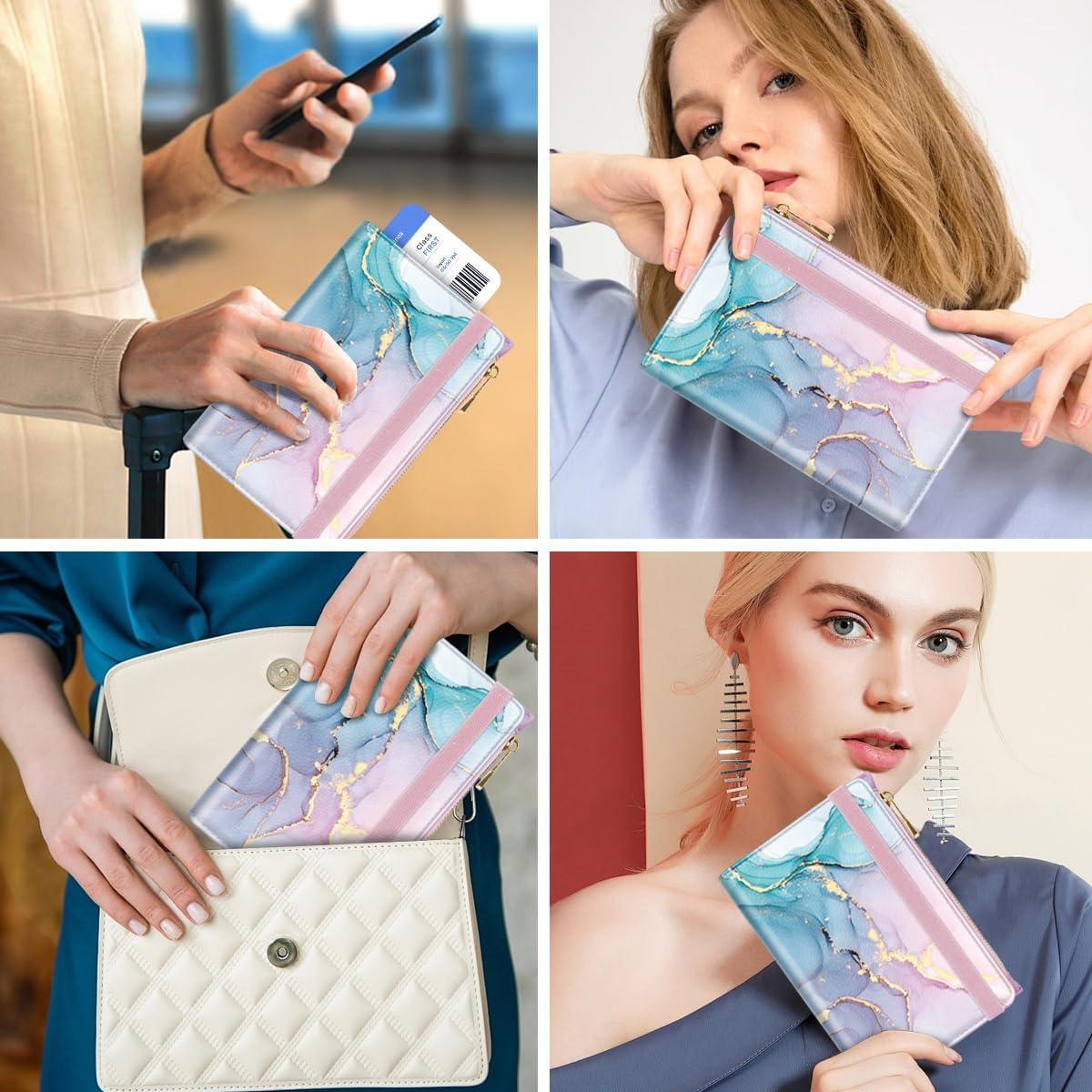 Funda de Pasaporte Simikol con Cremallera y Bloqueo RFID