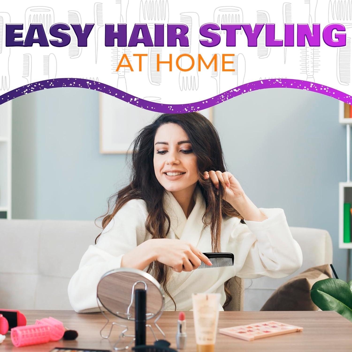 12 Peines de Bolsillo DIMROM - Peines Desechables Negros