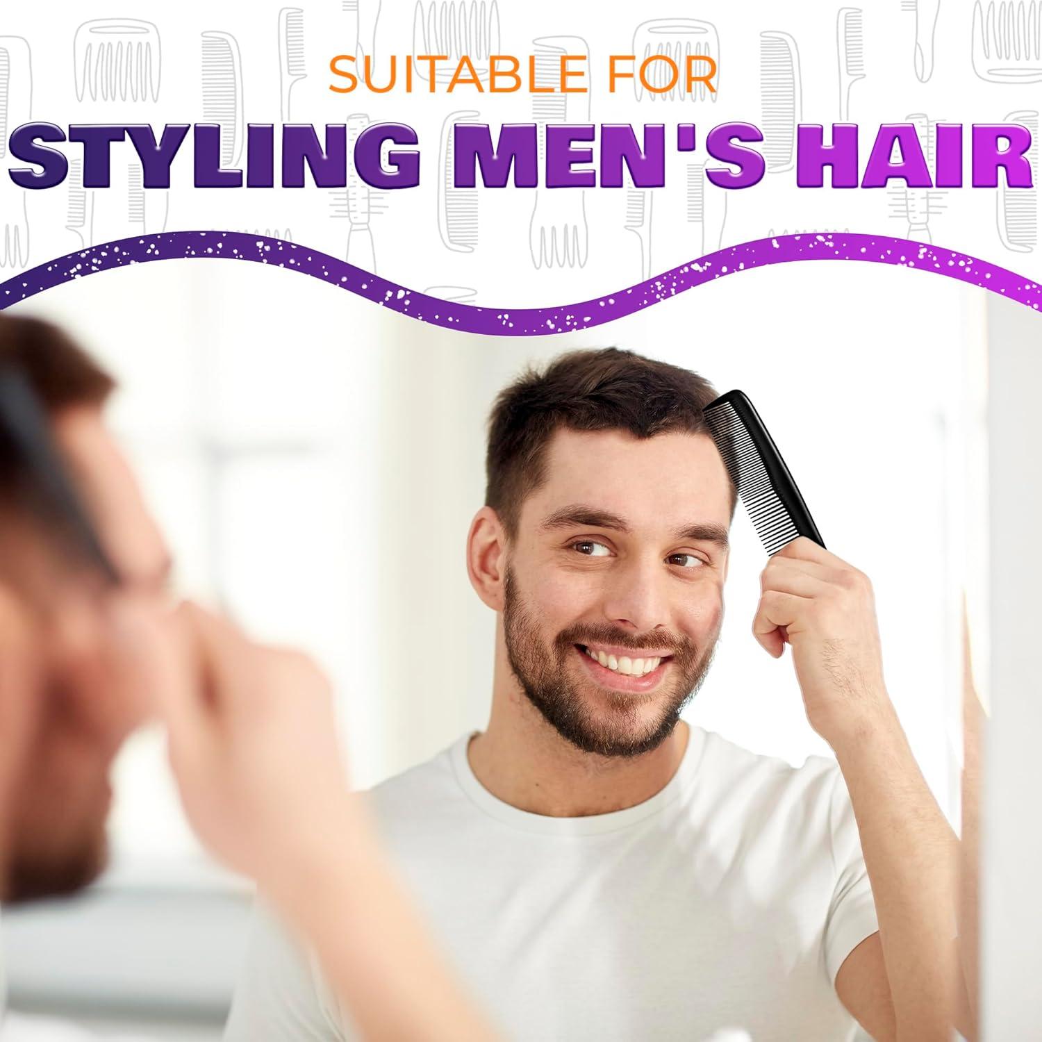 12 Peines de Bolsillo DIMROM - Peines Desechables Negros