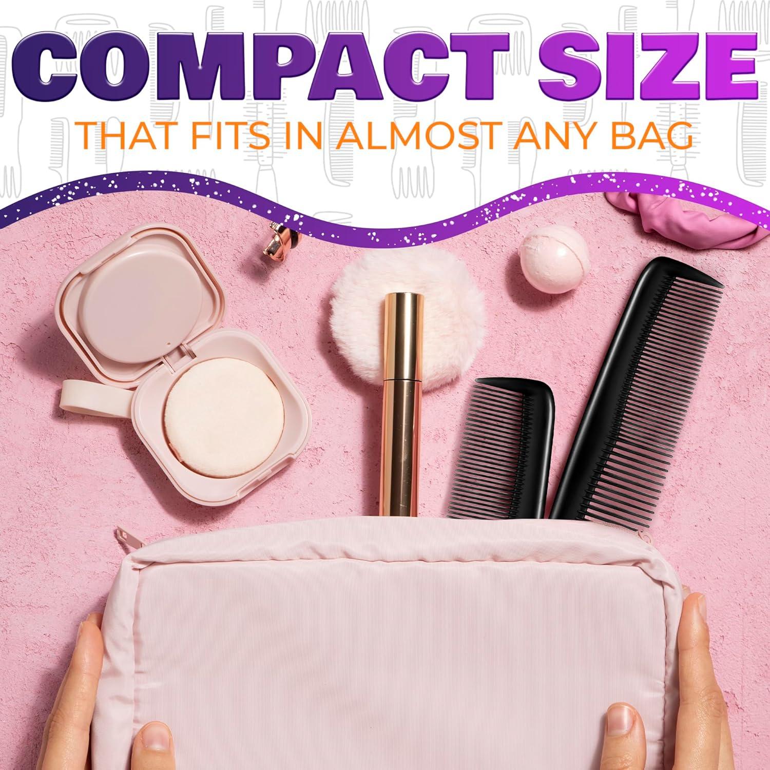 12 Peines de Bolsillo DIMROM - Peines Desechables Negros