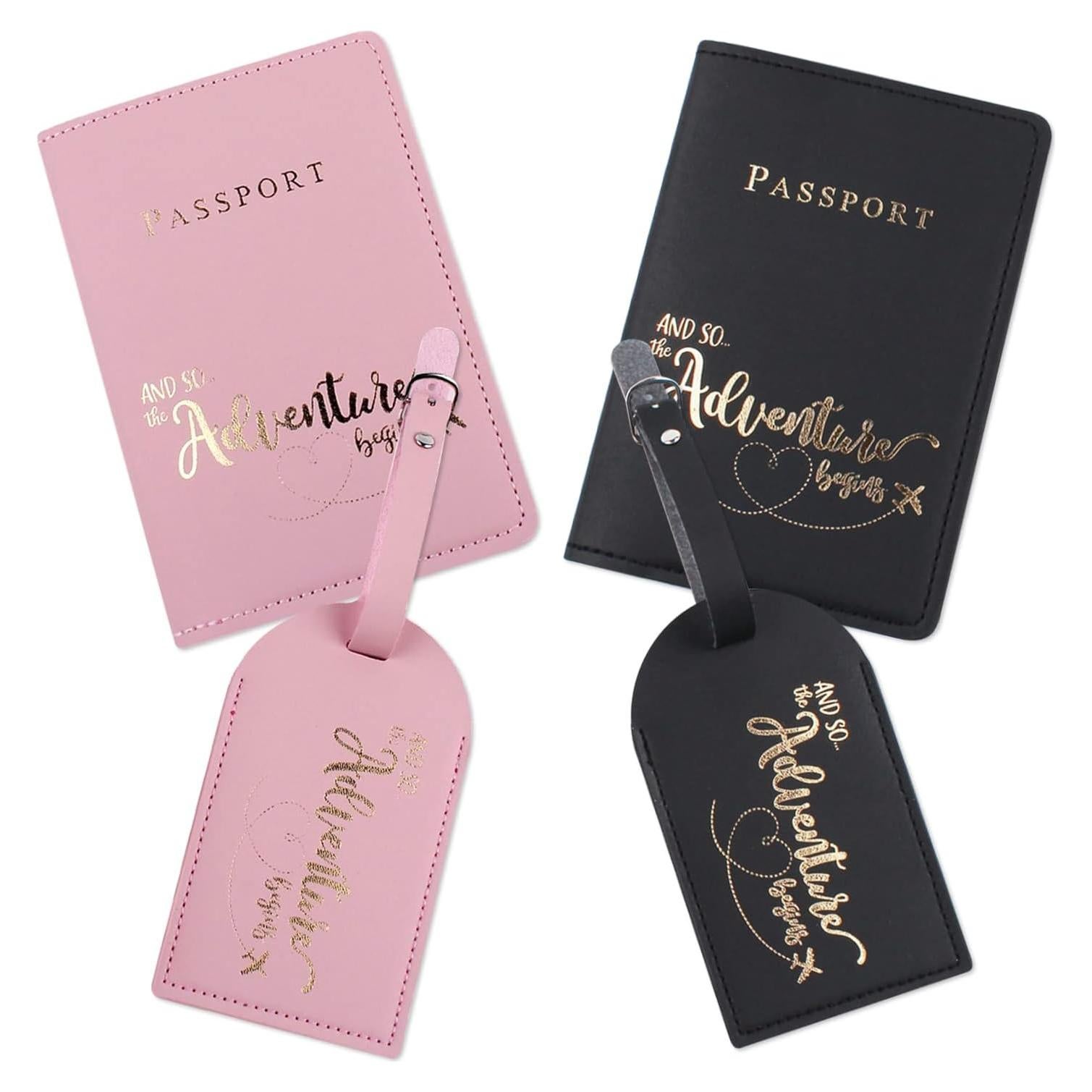 Conjunto 2 Etiquetas de Equipaje y 2 Fundas de Pasaporte Bekecidi