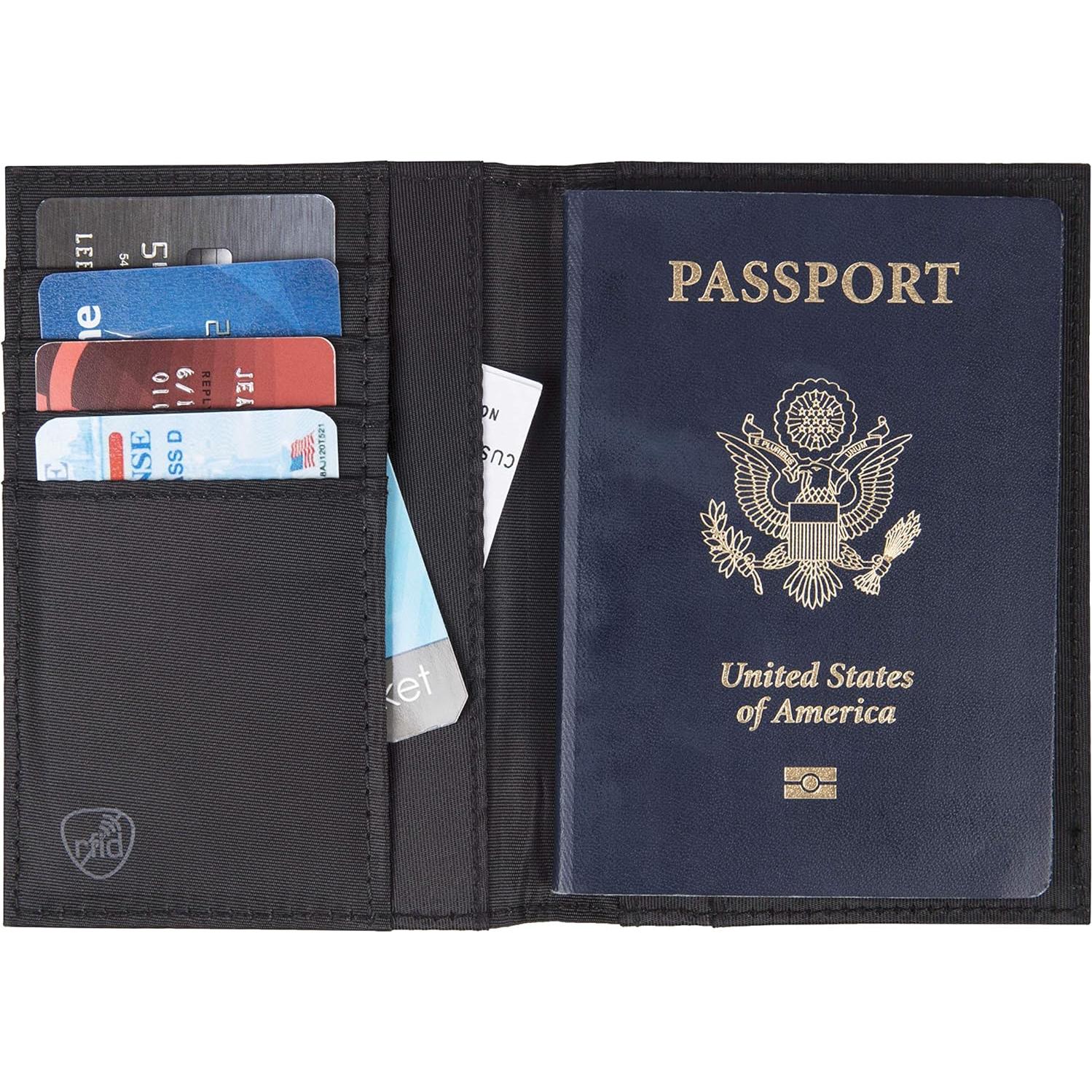 Funda para Pasaporte Travelon con Bloqueo RFID Negra